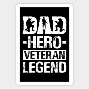 Vintage Dad Hero Veteran Legend  | Patriotic Father's Day Gift Magnet